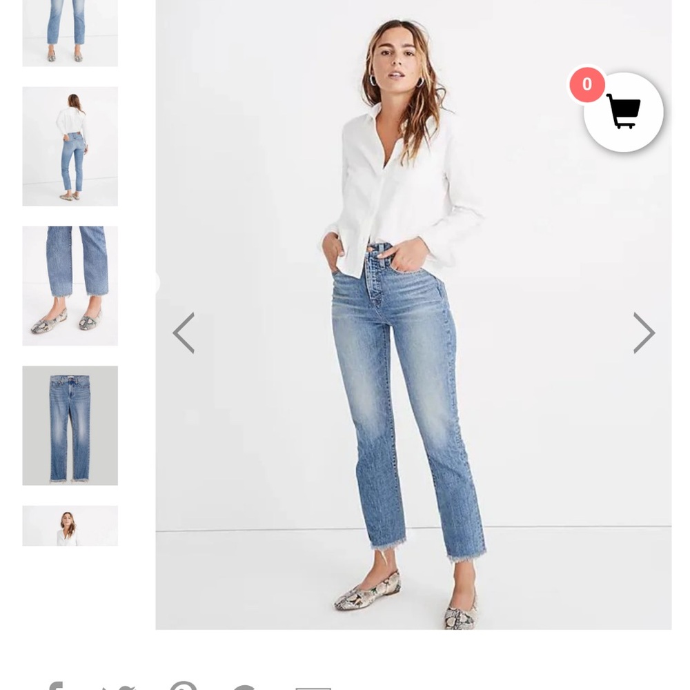 Madewell petite perfect vintage cropped jeans